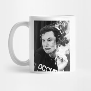 Elon smoking (B&W) Mug